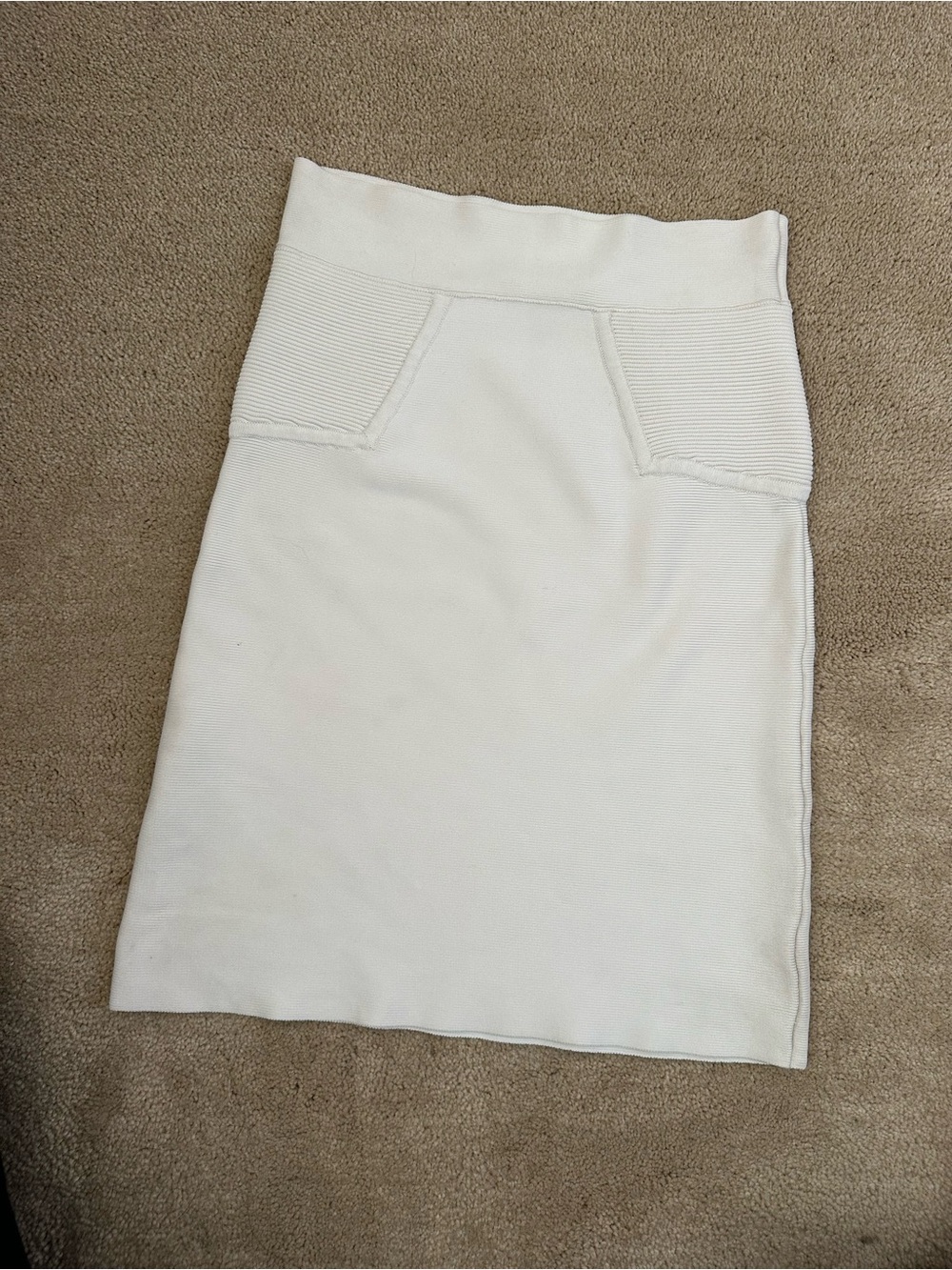 BCBGMaxAzria Off White Power Skirt